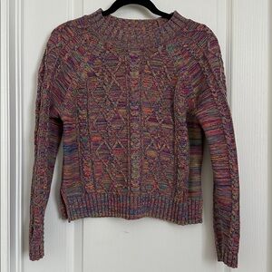 Multicolor Cable Knit Women's Sweater